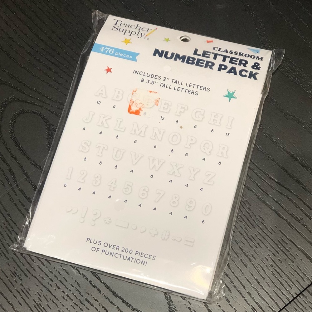 3.5 inch and 2 inch White Letters/Numbers